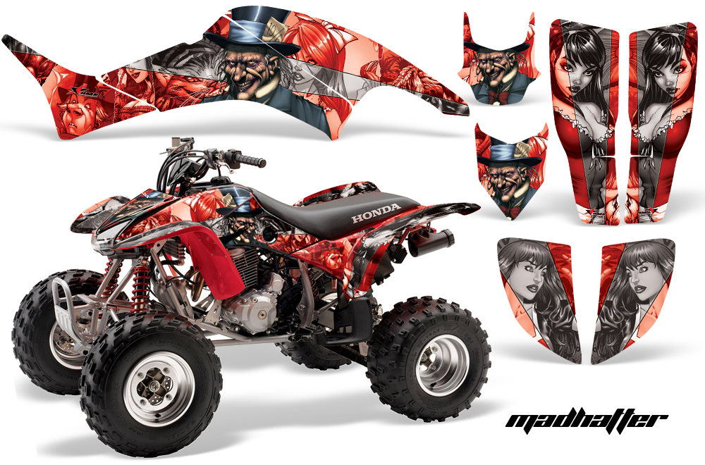 Honda TRX400EX Graphics Kit RED Madhatter JPG